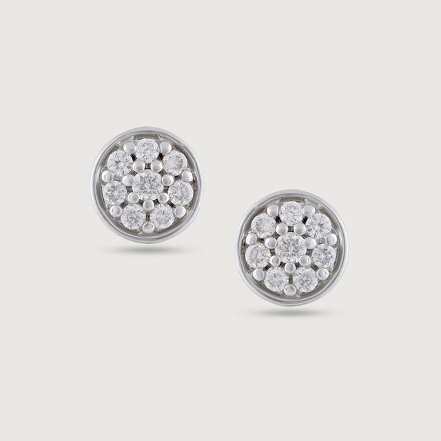 Sparkling Diva Gold & Diamond Stud Earrings,,hi-res image number null