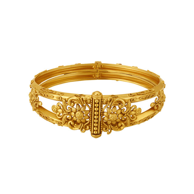 Gold Bangles Designs Tanishq Kada Price Queenly 22 Karat Yellow