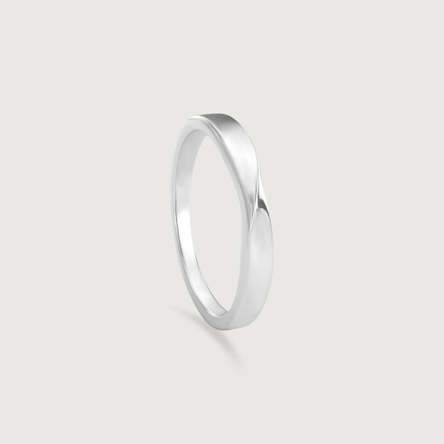Twisted Plain Silver Ring,,hi-res image number null