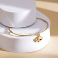 Contemporary Elegance Pink Opal Evil Eye 18KT Bangle,,hi-res view 1