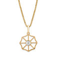 14KT Yellow and White Gold Unique Abstract Diamond Pendant,,hi-res view 1