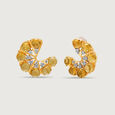 Couture Crystal 14KT Diamond & Citrine Stud Earrings,,hi-res view 4