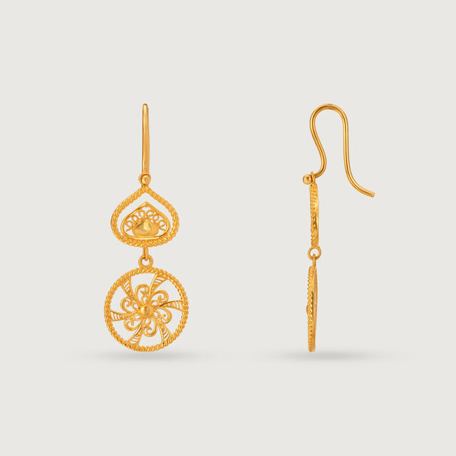 Eternal Heirlooms 22KT Gold Drop Earrings,,hi-res image number null
