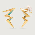 Thunderstruck Chic 18KT Gold Stud Earrings,,hi-res view 4