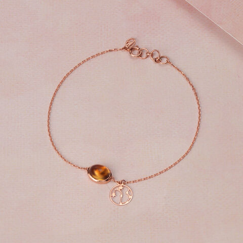 14KT Scorpio Birthstone Rose Gold Bracelet
