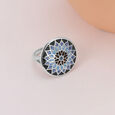 Mosaic Shine Silver Ring,,hi-res view 1