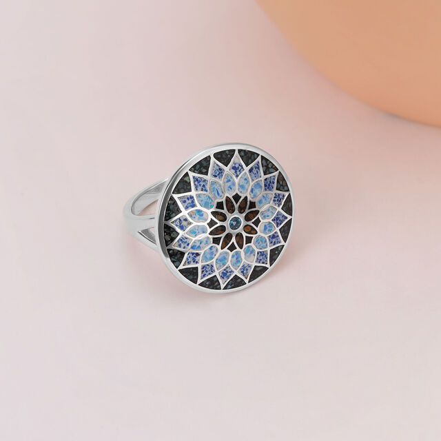 Mosaic Shine Silver Ring,,hi-res image number null