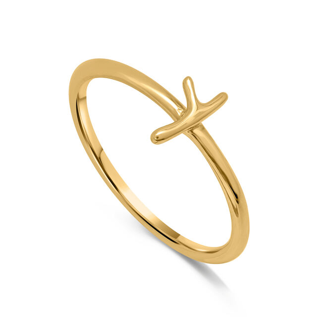 Letter Y 14KT Yellow Gold Initial Ring,,hi-res view 4