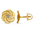 Friends of Bride 14KT Yellow Gold Diamond Stud Earrings with Floral Design And Openwork,,hi-res view 2