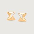 Edgy Prism Gold Stud Earrings,,hi-res view 3
