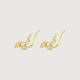 Playful Leaf Diamond Ear Cuff,,hi-res view 4