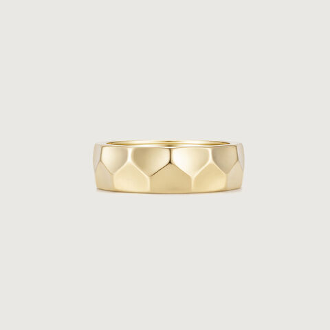 Faceted Sculpt Gold Ring