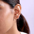 Shimmering Eye 14 Kt Gold and Diamond Stud Earrings,,hi-res view 2