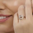14KT Yellow And White Gold Detachable Rising Sun Diamond Ring,,hi-res view 3