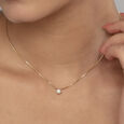 Blooming Beauty 14 kt Gold & Diamond Pendant with Chain,,hi-res view 2
