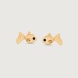 Friendly Fish Gold Stud Earrings,,hi-res view 3