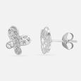 Whimsical Wings Silver Stud Earrings,,hi-res view 4