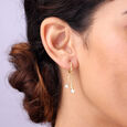Dancing Drizzle Pearl Hoop Earrings,,hi-res view 2
