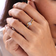 Sparkling Love Gold & Diamond Ring,,hi-res view 2