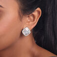 Mother of Pearl Oasis Silver Stud Earrings,,hi-res view 2