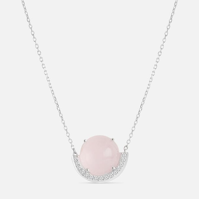 Pink Prism Silver Necklace,,hi-res image number null