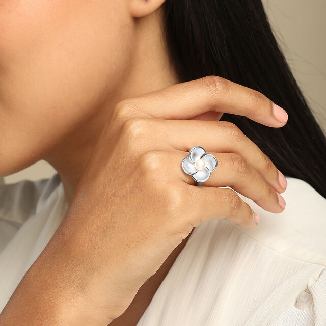 Delicate Bloom Pearl Ring,,hi-res image number null