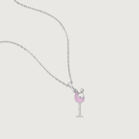 Sparkling Cheers Silver Pendant
