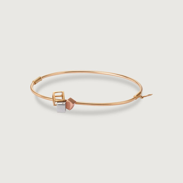14KT Yellow-White-Rose Gold Bangle,,hi-res image number null