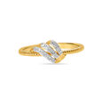 14Kt Yellow Gold Triple Swirl Diamond Finger Ring,,hi-res view 1