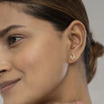 Basketry Flow Gold and Diamond Stud Earrings,,hi-res view 2