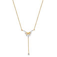 14KT Yellow Gold Shimmering Nightfall Diamond Necklace,,hi-res view 3