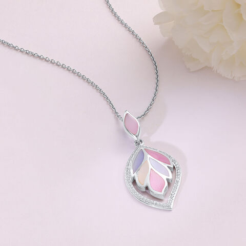 Mother of Pearl Pastel Silver Pendant
