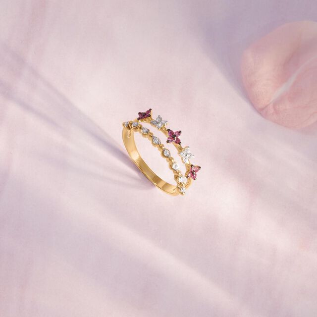 Rosette Rhythm Diamond Ring,,hi-res image number null