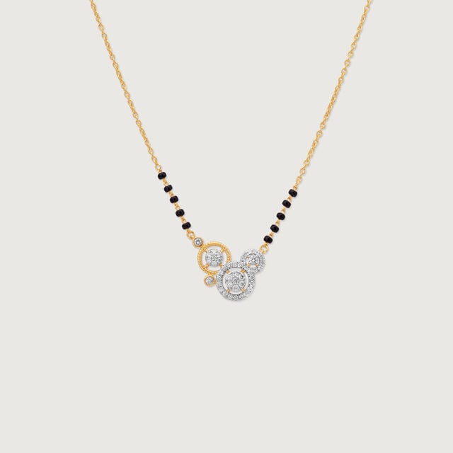 Radiant Layered Diamond Mangalsutra,,hi-res image number null