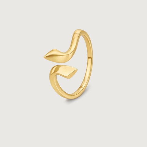 Fluid Twist Gold Ring