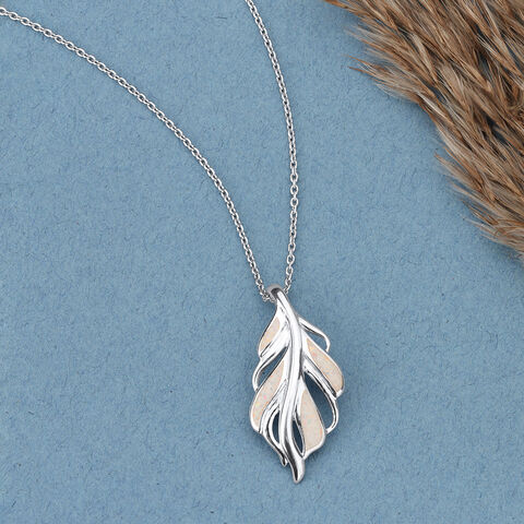 Ethereal Leaf Silver Pendant