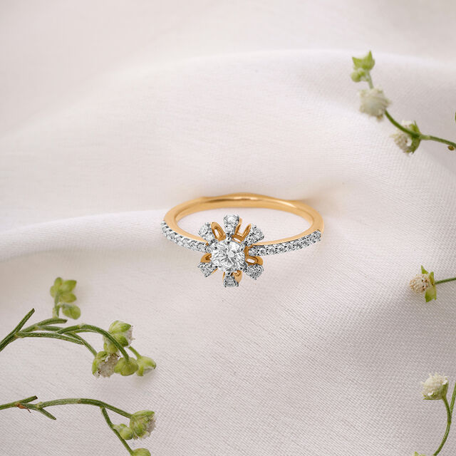 Flowing Symphony Solitaire Finger Ring,,hi-res image number null