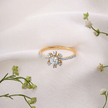 Flowing Symphony Solitaire Finger Ring