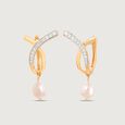 Elegant Line Diamond Hoop Earrings,,hi-res view 4