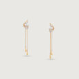 Luminous Cascade Gold & Diamond Drop Earrings,,hi-res view 3
