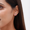 Linked Balance Diamond Stud Earrings,,hi-res view 2