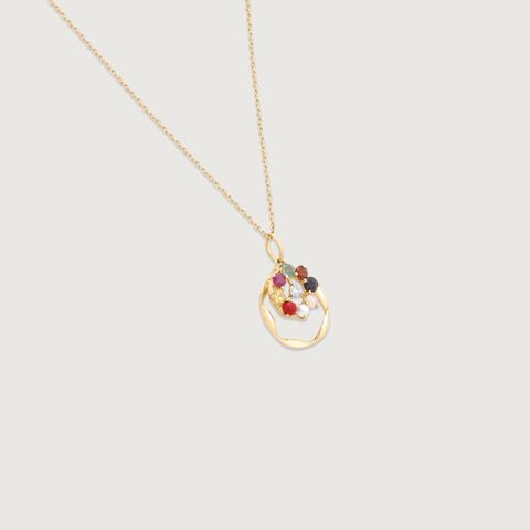 Navratna Shine Diamond Pendant
