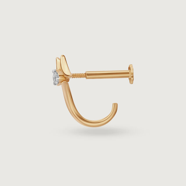 Starry Night Sparkle 14KT Diamond Nose Pin,,hi-res image number null