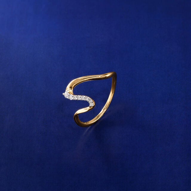 Graceful Wave Diamond Ring,,hi-res image number null