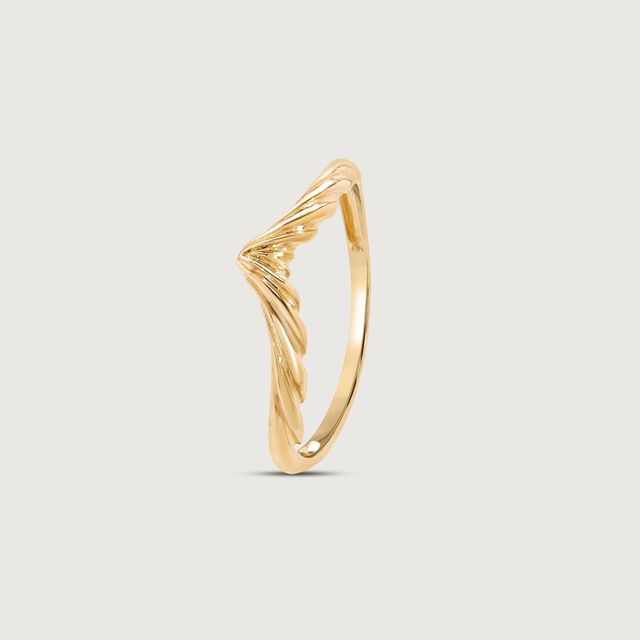 Wavy Charm Gold Ring,,hi-res image number null
