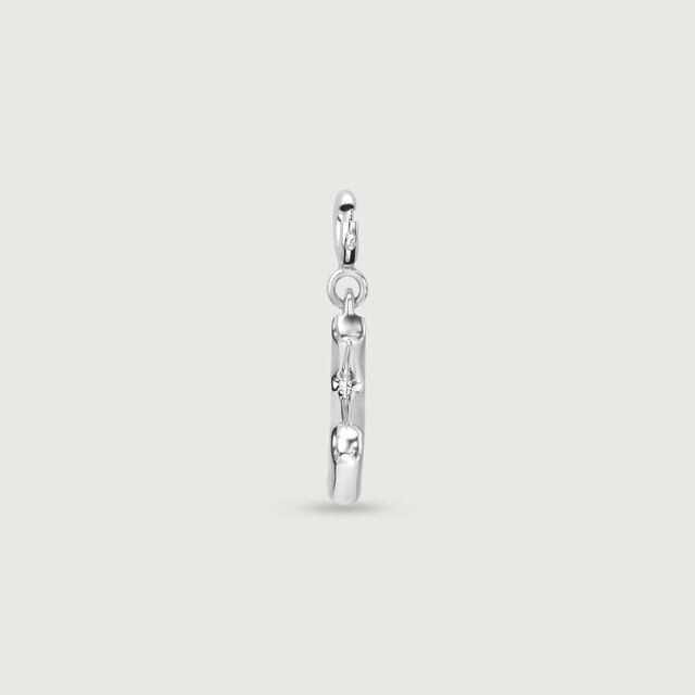 Contemporary Initial Z Silver Charm,,hi-res image number null