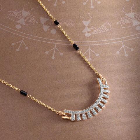 Radiant Arc 14 Kt Gold and Diamond Mangalsutra