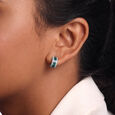 Ethereal Glow Silver Hoop Earrings,,hi-res view 2