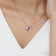 Orbital Aura Evil Eye Gold Necklace,,hi-res view 2