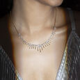 Retro Chic Gold & Diamond Necklace,,hi-res view 2